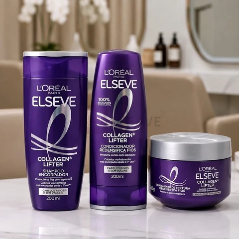 KIT ELSEVE COLÁGENO LIFTER SHAMPOO + COND + MÁSCARA - LANÇAMENTO