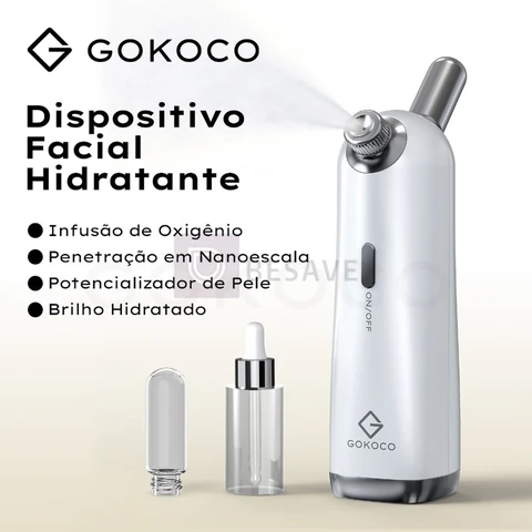 GOKOCO Pulverizador Nano Facial Portátil Névoa UItrafina Para Skincare e Maquiagem USB-C