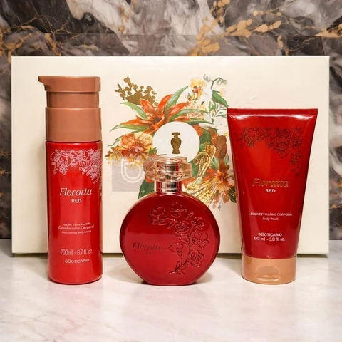 Kit Presente Feminino O Boticário Colônia Floratta Red 3 itens