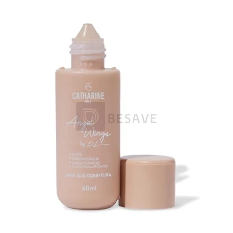 Catharine Hill Base Líquida Alta Cobertura Angel Wings 2022/A2 40ml À Prova D'água Acabamento Matte Vegano Ácido Hialurônico