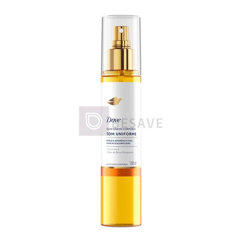 Dove Óleo Corporal Sérum Tom Uniforme Vitamina E e Óleo de Rosa Mosqueta 150ml