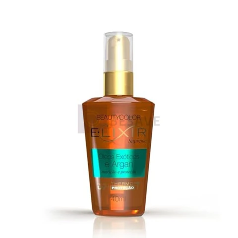 E.lixir Óleo Exóticos e Argan - Nutrição Intensa e Proteção Contra Danos - BEAUTYCOLOR - 40ml