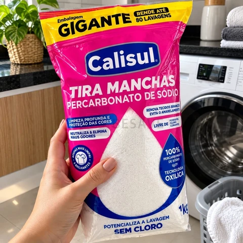 Percarbonato De Sódio 100% Tira Manchas Calisul - Roupas Brancas e Coloridas
