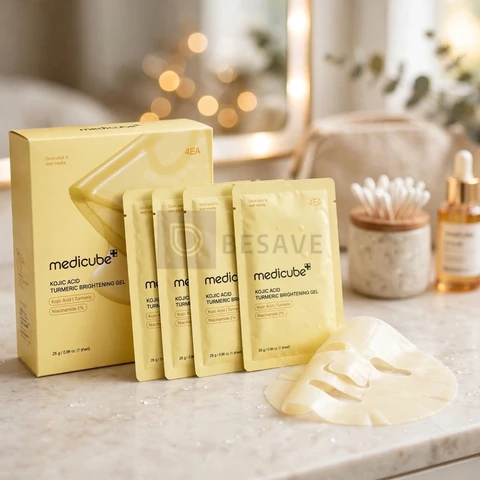 KOJIC ACID TURMERIC BRIGHTENING GEL MASK (4EA)
