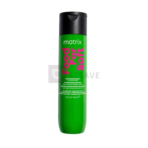 Matrix, Shampoo Hidratante, Food For Soft, Para Todos Os Tipos De Cabelo, Proporciona 7x Mais Hidratação, Com Toque Suave, Da Brilho, Maciez, Nutre E Repara, 300ml