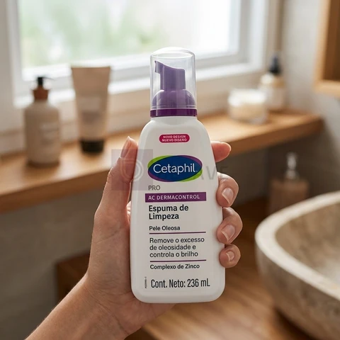 Cetaphil Pro AC Dermacontrol Espuma de Limpeza Facial para Pele Oleosa 236ml