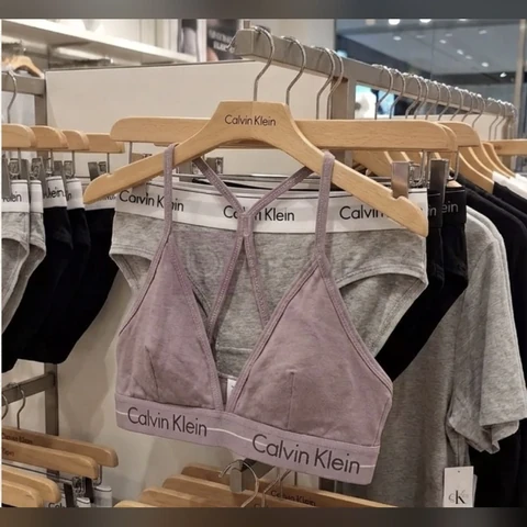 Top Nadador Calvin Klein Sem Bojo Cotton Algodão Feminino