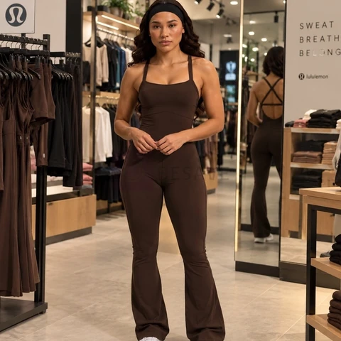 Macacão Fitness Feminino Flare Zero Transparência