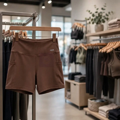 Short Gkd Com Bolsos Academia Feminino Zero Transparência