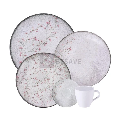 Jogo de Jantar Floralis Porcelana Decorada 20 Peças Tramontina