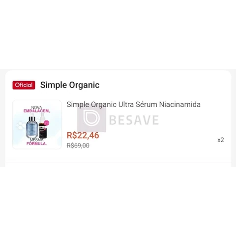Simple Organic Ultra Sérum Niacinamida