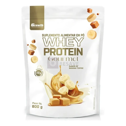 Whey Protein Gourmet 800g Growth Supplements - Banana Toffee Banana Toffee