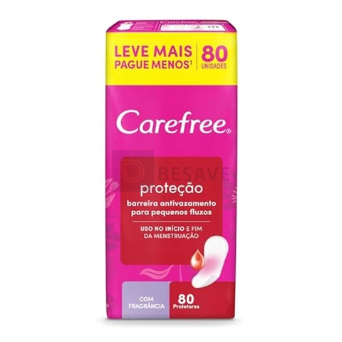 Carefree Protetor Diário Proteção Com Fragrância, 80un