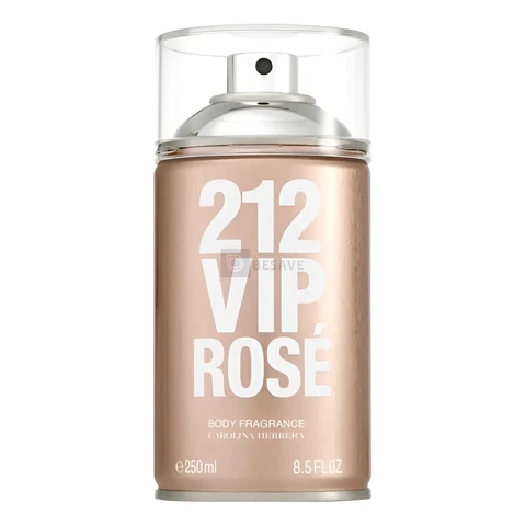 Body Spray Carolina Herrera 212 Vip Rosé Feminino 250ml - Body Splash de longa fixação