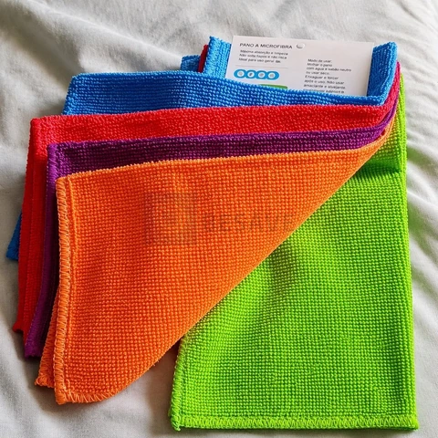 Kit 10 Panos De Limpeza Microfibra alta absorção Multiuso