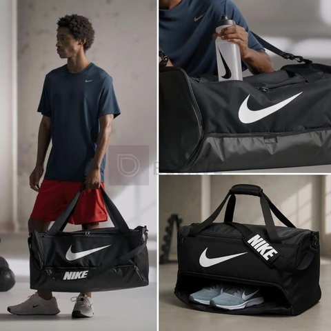 Bolsa de treino Nike Brasilia 95 60lts cor preta