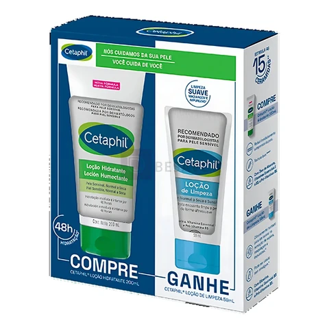 Kit Cetaphil Loção Hidratante 200ml + Loção de Limpeza 59ml