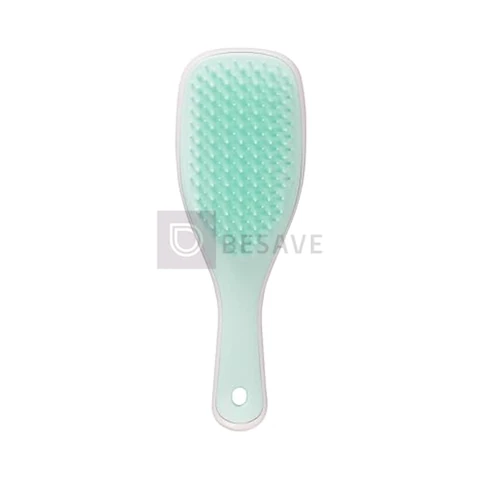 Tangle Teezer - Escova de cabelo desembaraçadora The Mini Ultimate Detangler para todos os tipos de cabelo, ideal para o uso em fios úmidos. Cor: Rosa e Verde Claro