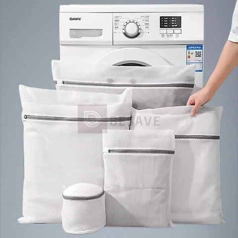 Kit Com 5 Sacos De Lavar Roupas Protetor De Roupa Íntima Lingerie Na Maquina Roupa Especial