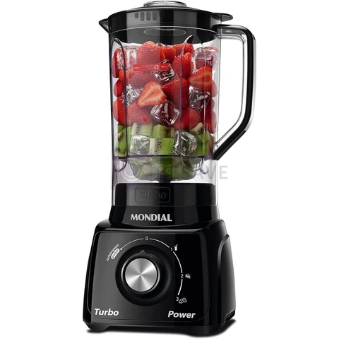 MONDIAL Liquidificador Turbo Power, Preto, 550W, 220V - L-99 FB