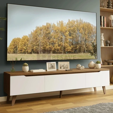 Rack para TV até 75 Polegadas 180 cm 2 Portas 1 Gaveta Dune Madesa