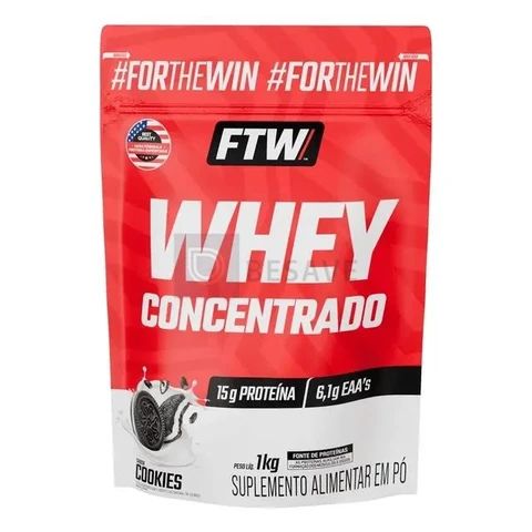Whey Protein Concentrado 1kg Sabor Cookies - Ftw