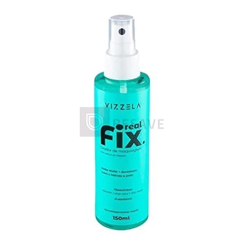 Fixador De Maquiagem Real Fix Spray Longa Duração Acabamento Natural Vegano Original 150ml Vizzela