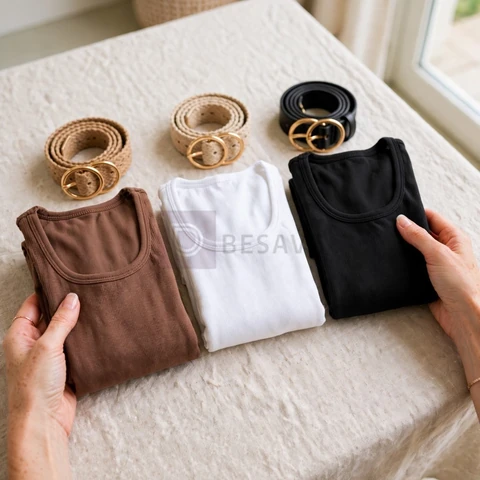 Kit 2 Blusa Feminina Regata Básica Estilosa Suplex Academia Confortável Moda Feminina