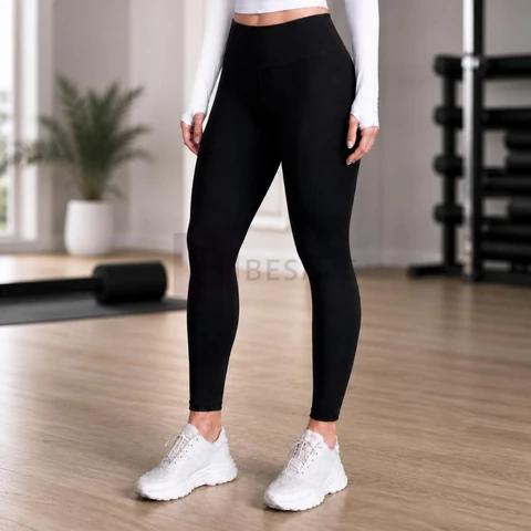 Calça Legging Flanelada Cintura Alta Zero Transparência