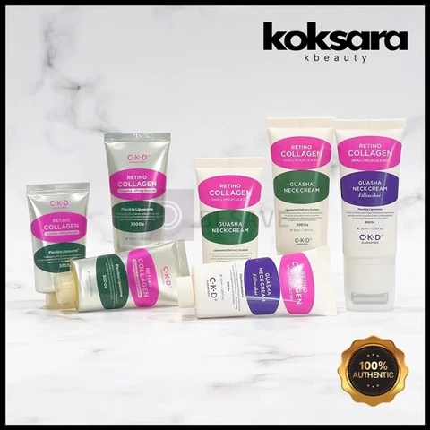 Ckd Retino Collagen Low Molecer 300 Guasha Neck Cream/Peel Talk Shot 50ml, Serum 30ml, 40ml (original E Recarga)