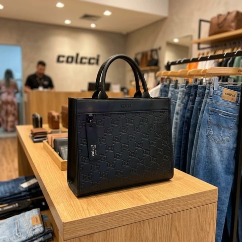 Bolsa Tote Colcci Feminina Jacquard Preto 090.01.13111