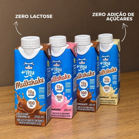 Pack Com 12 Garrafinhas Mulkshake Mais Mu