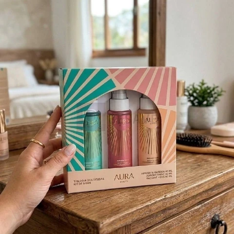 Kit 3 Body Splash Aura Jade Picon Trilogia Deusas 60ml Cada