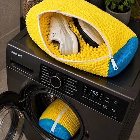 Kit 2 Saco Para Lavar Sapatos Na Máquina De Lavar Prático