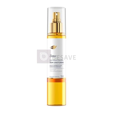 Dove Óleo Corporal Sérum Tom Uniforme Vitamina E e Óleo de Rosa Mosqueta 150ml