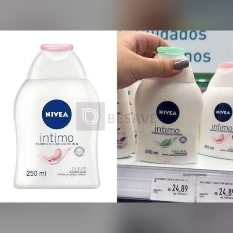 NIVEA Sabonete Líquido Íntimo Suave 250ml, Limpeza Delicada, Mantém pH Natural, Extrato de Camomila, Cuidado Calmante, Uso Diário