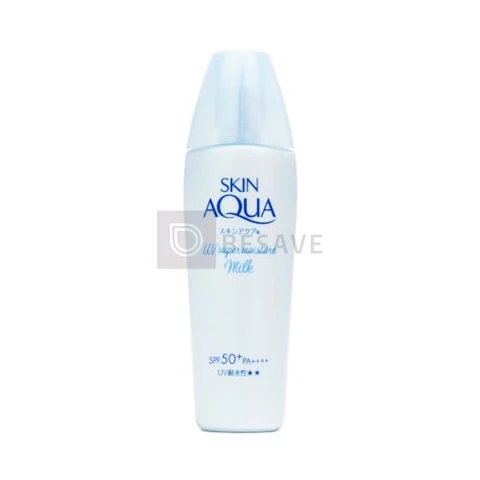 SKIN AQUA® Super Moisture Milk 40g - Protetor Solar Facial sem cor FPS50 com Ácido Hialurônico e Textura Leve