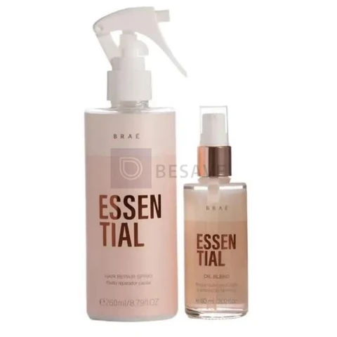 Kit Braé Essential Sérum e Óleo para Cabelos Danificados com Ácido Hialurônico