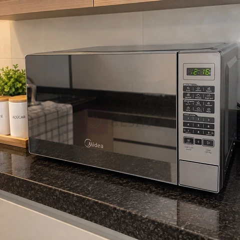 Micro-ondas 20l Prata Porta Espelhada Minuto Fácil Midea