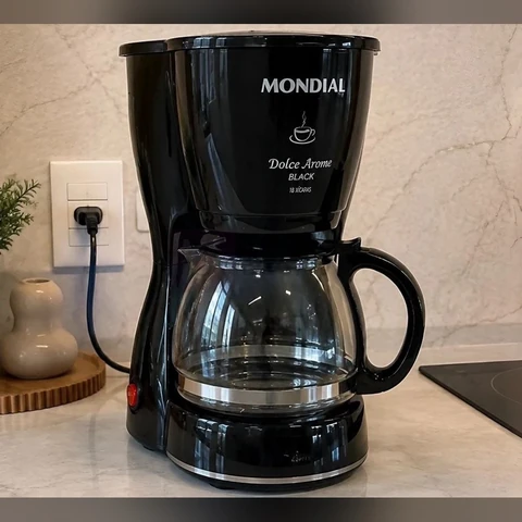 Cafeteira Elétrica Mondial Dolce Arome Black 18 Xícaras 110V