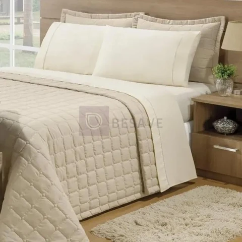 Colcha Cobre Leito 3pçs Matelado Super King 2,60x3,10
