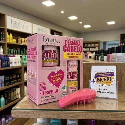 Kit Especial Desmaia Cabelo Forever Liss Shampoo + Máscara