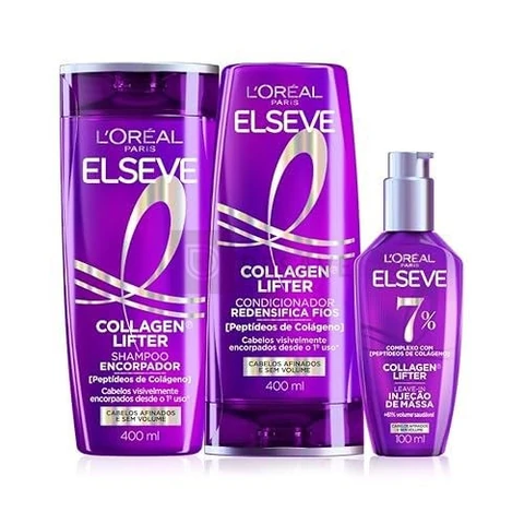 L'Oréal Paris Elseve Collagen Lifter Kit Shampoo, Condicionador e Sérum