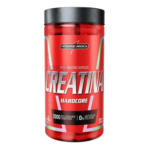Creatina Hardcore 100% Pura 120 Capsulas Energia e Força - Integralmedica