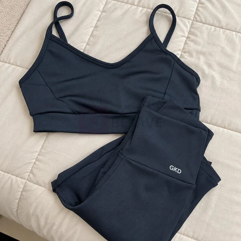 Conjunto Gkd Zero Transparência Legging Cós Alto Top Duplo