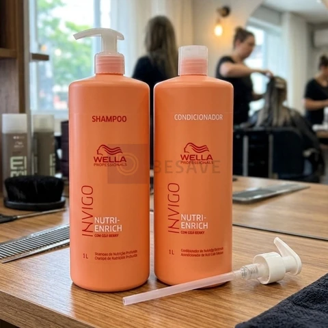 Kit Wella Invigo Nutri Enrich Shampoo e Condicionador 2 L