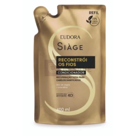 Eudora Siàge Condicionador Reconstrói os Fios 400ml Refil