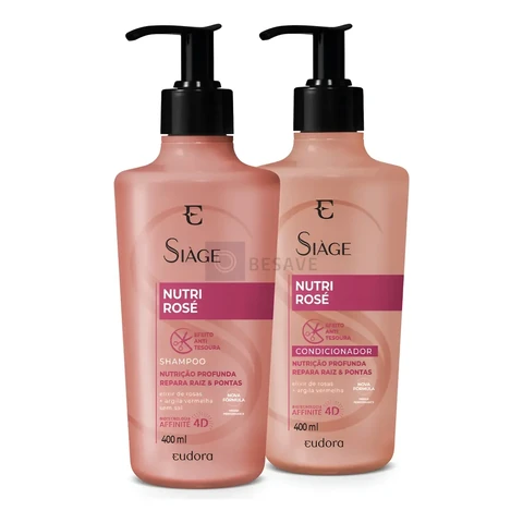 Eudora Kit Siàge Nutri Rose: Shampoo + Condicionador 400ml