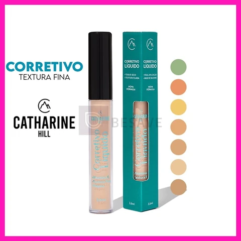 Catharine Hill Corretivo Líquido 3,6ml. O Fluid Concealer é de média cobertura, toque seco e aveludado.