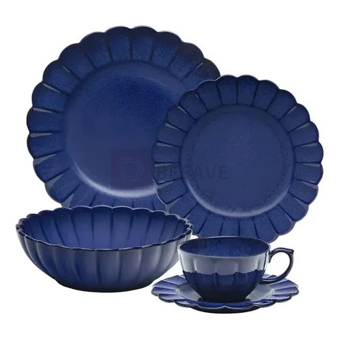 Aparelho De Jantar 20pç Amor Perfeito Flora Oxford Porcelana